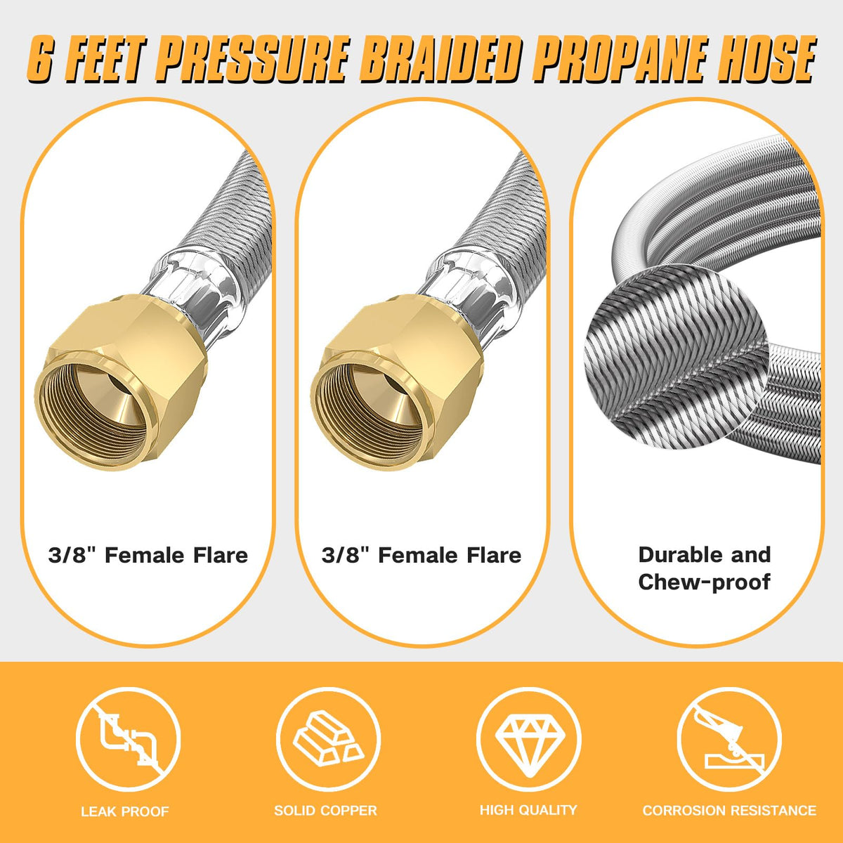 MEFUN brass adapters kit ensures secure propane connections.