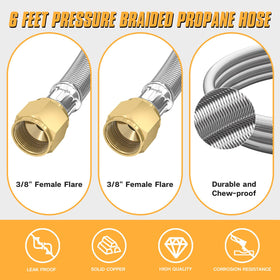 MEFUN brass adapters kit ensures secure propane connections.