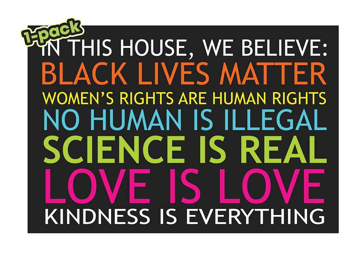 Bright colors and readable letters capture attention while expressing support.