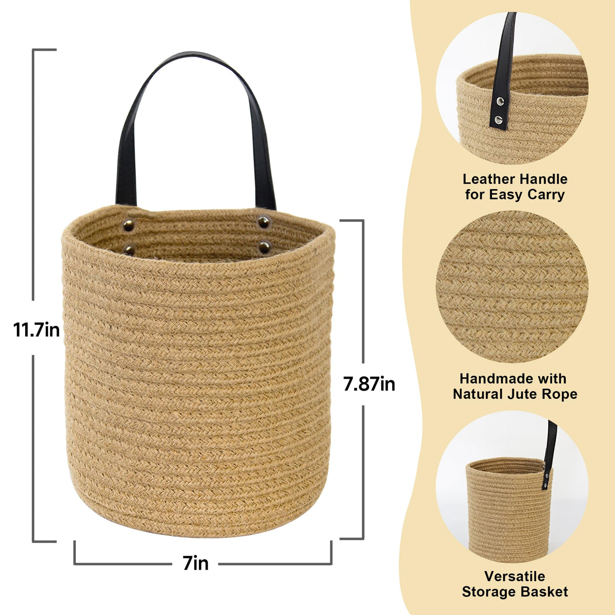 MEGASKET hanging basket with toiletries keeps bathroom counters tidy and natural
