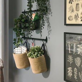 MEGASKET hanging basket stores fruits on kitchen wall, saving counter space