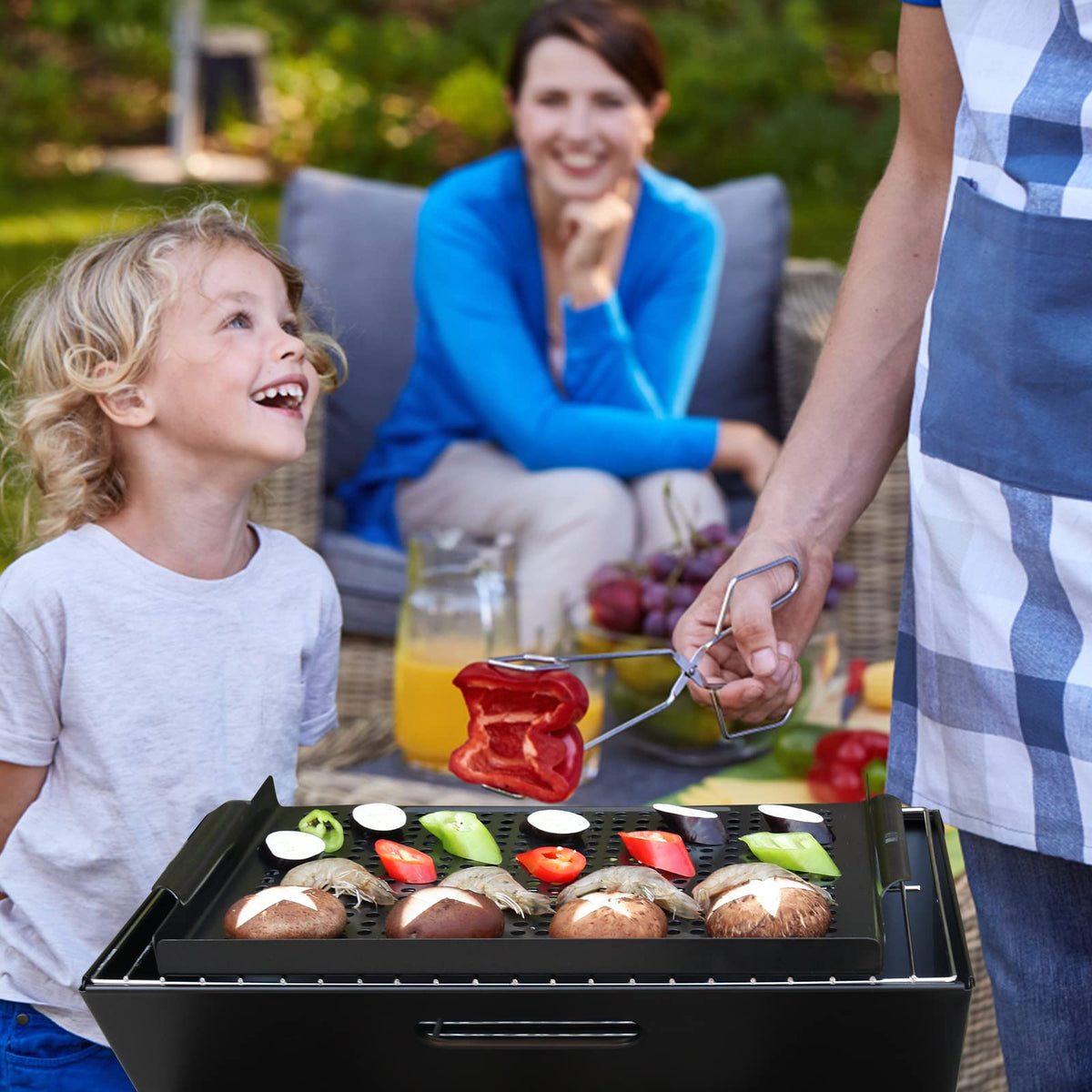 MEHE easy-clean nonstick grill basket designed for quick cleanup