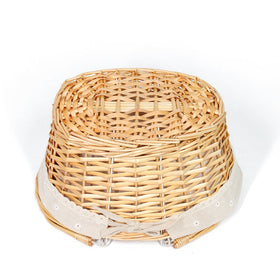 MEIEM wicker basket detailed weave showcasing artisanal craftsmanship.