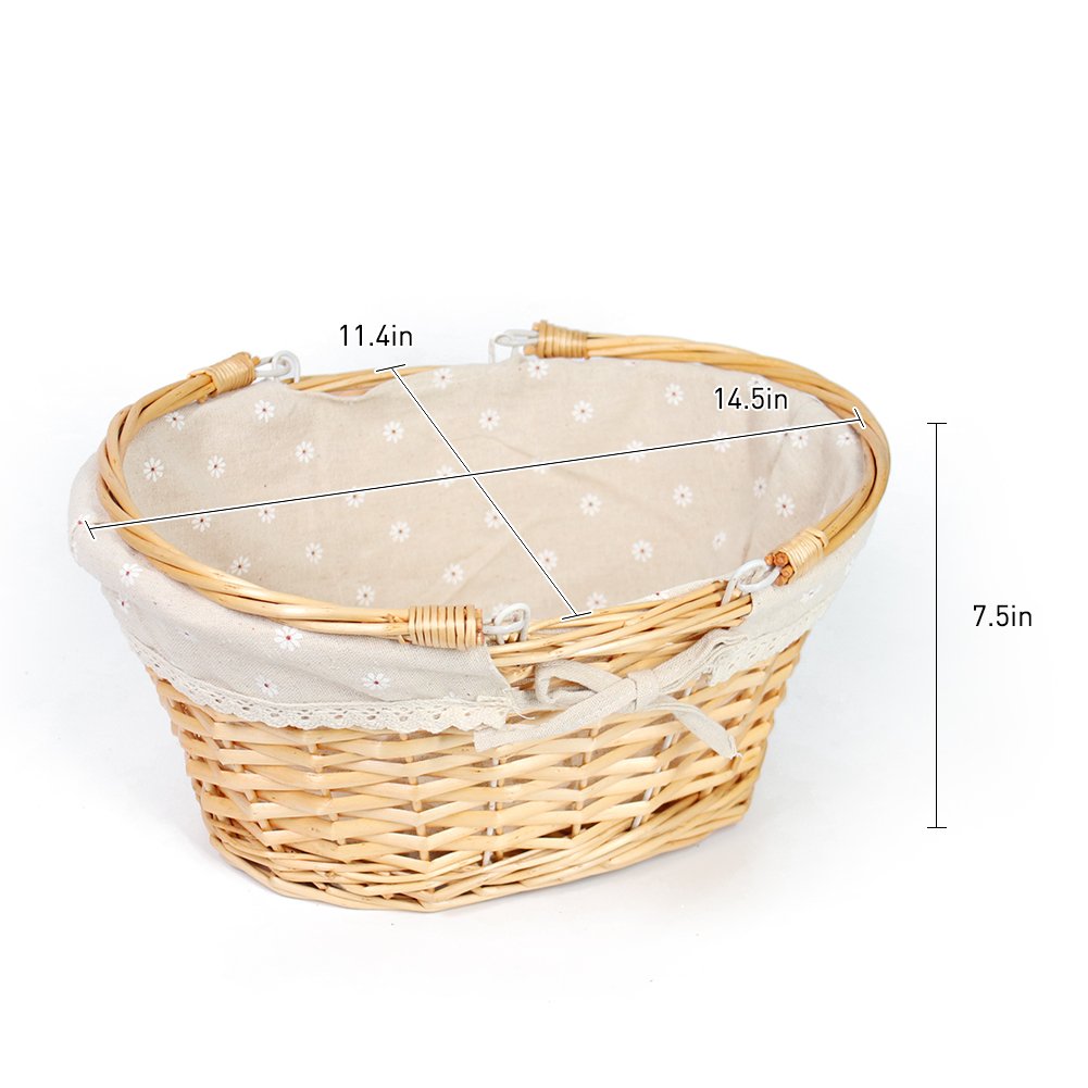 MEIEM willow basket natural tone complements any decor.