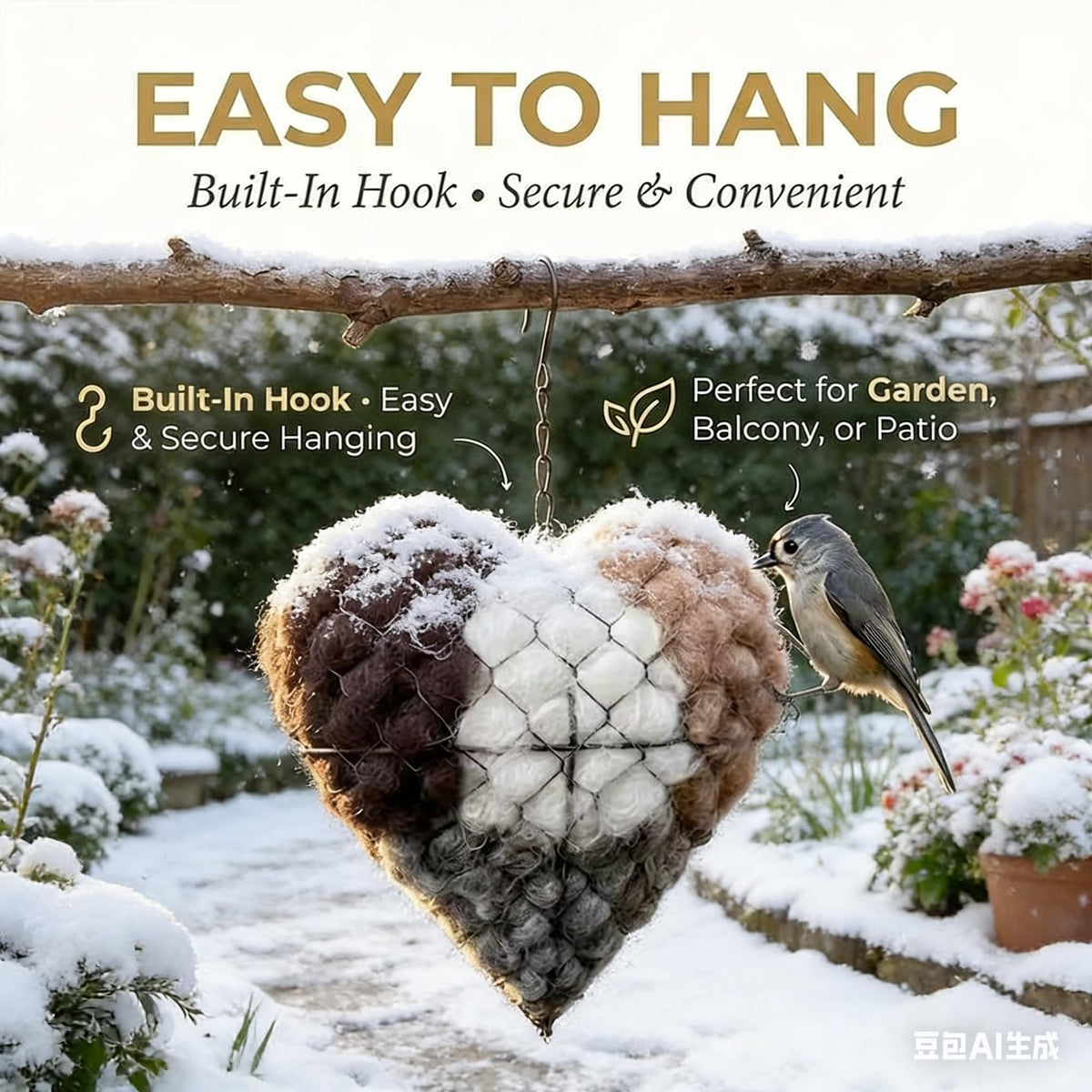 MEIBAS hummingbird nest box outdoors offers safe resting and nesting opportunities.