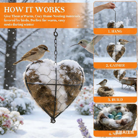 MEIBAS winter wild bird tree house highlights weather-ready shelter in your yard.