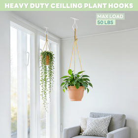 White finish MEILIDY hook for easy ceiling installation.