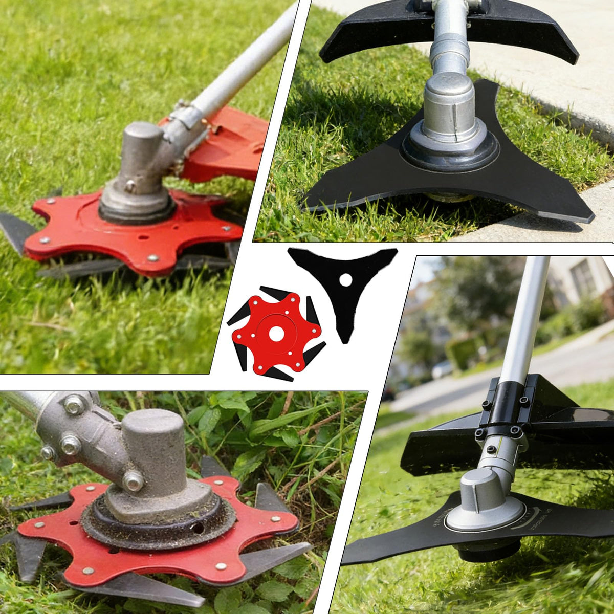 Meillyocean in-use garden scene showing efficient weed and grass cutting
