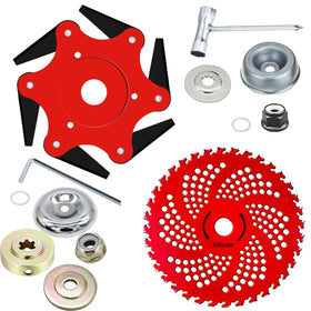 MEILLYOCEAN steel trimmer head with 6 razor blades for precise lawn edging