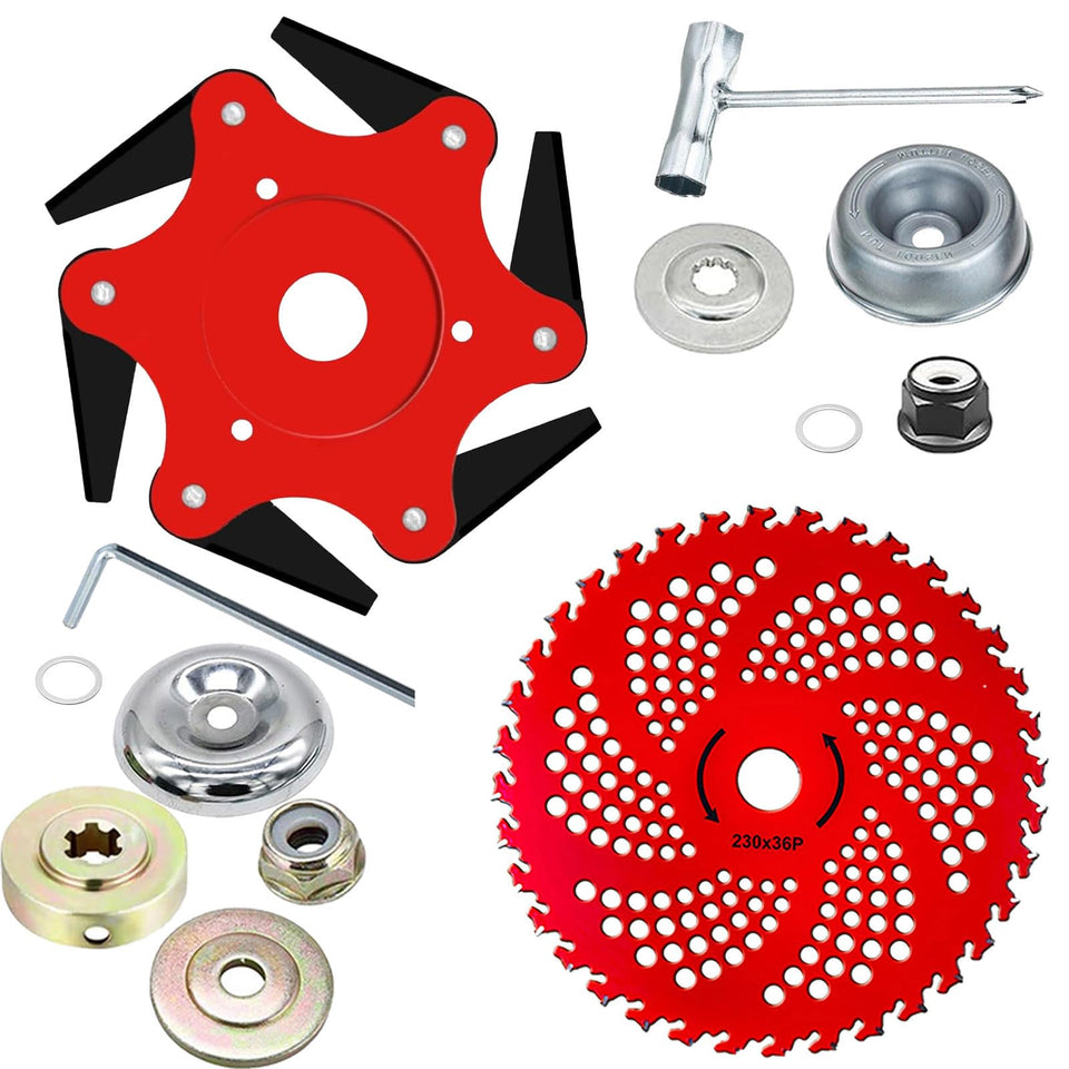 MEILLYOCEAN steel trimmer head with 6 razor blades for precise lawn edging
