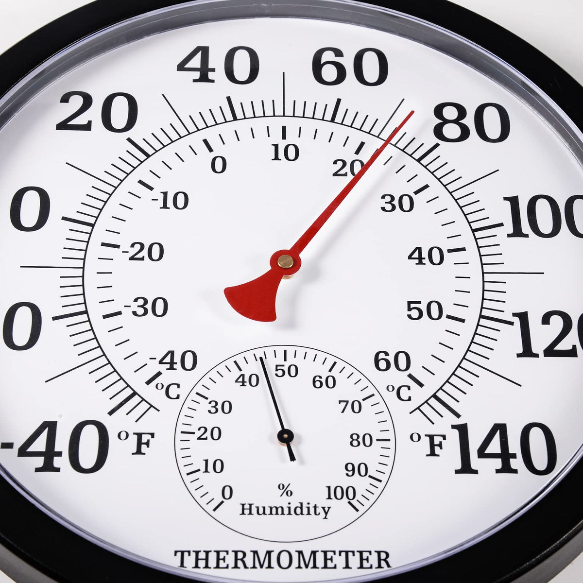 MEINV large-numbers thermometer dial enables quick checks from a distance.