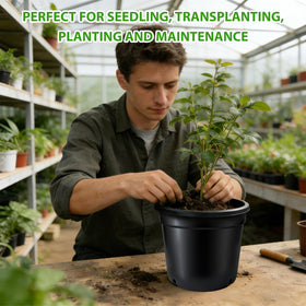 Mejenyy 5-gallon pot pack black finish complements any space.