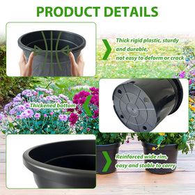 Mejenyy 5-gallon pot pack durable PP closeup shows rugged material.