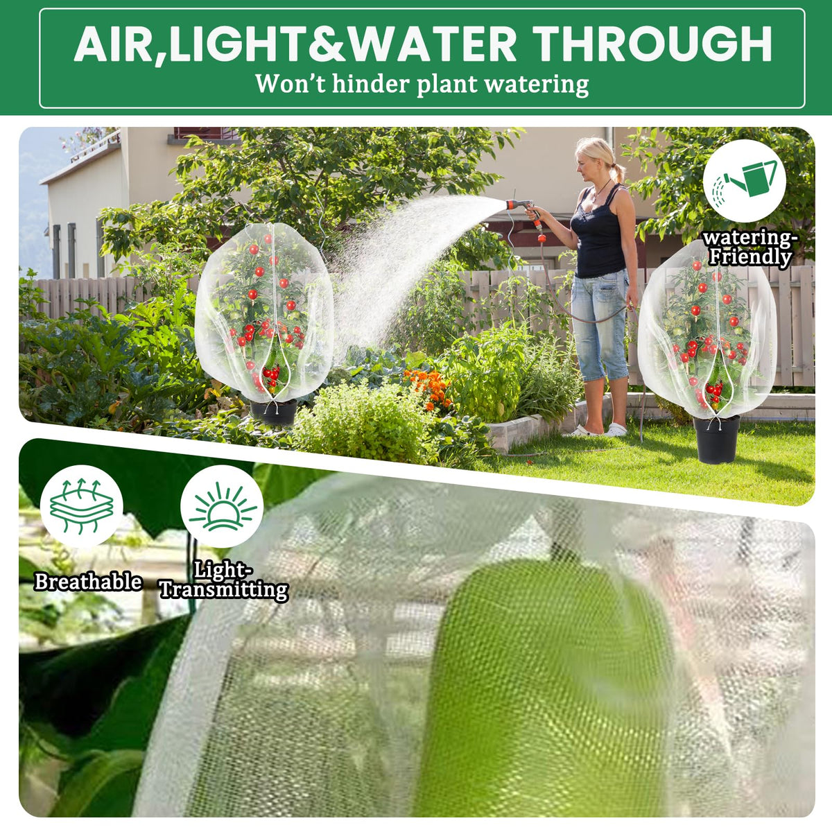 MEJENYY patio garden netting provides versatile protection across spaces