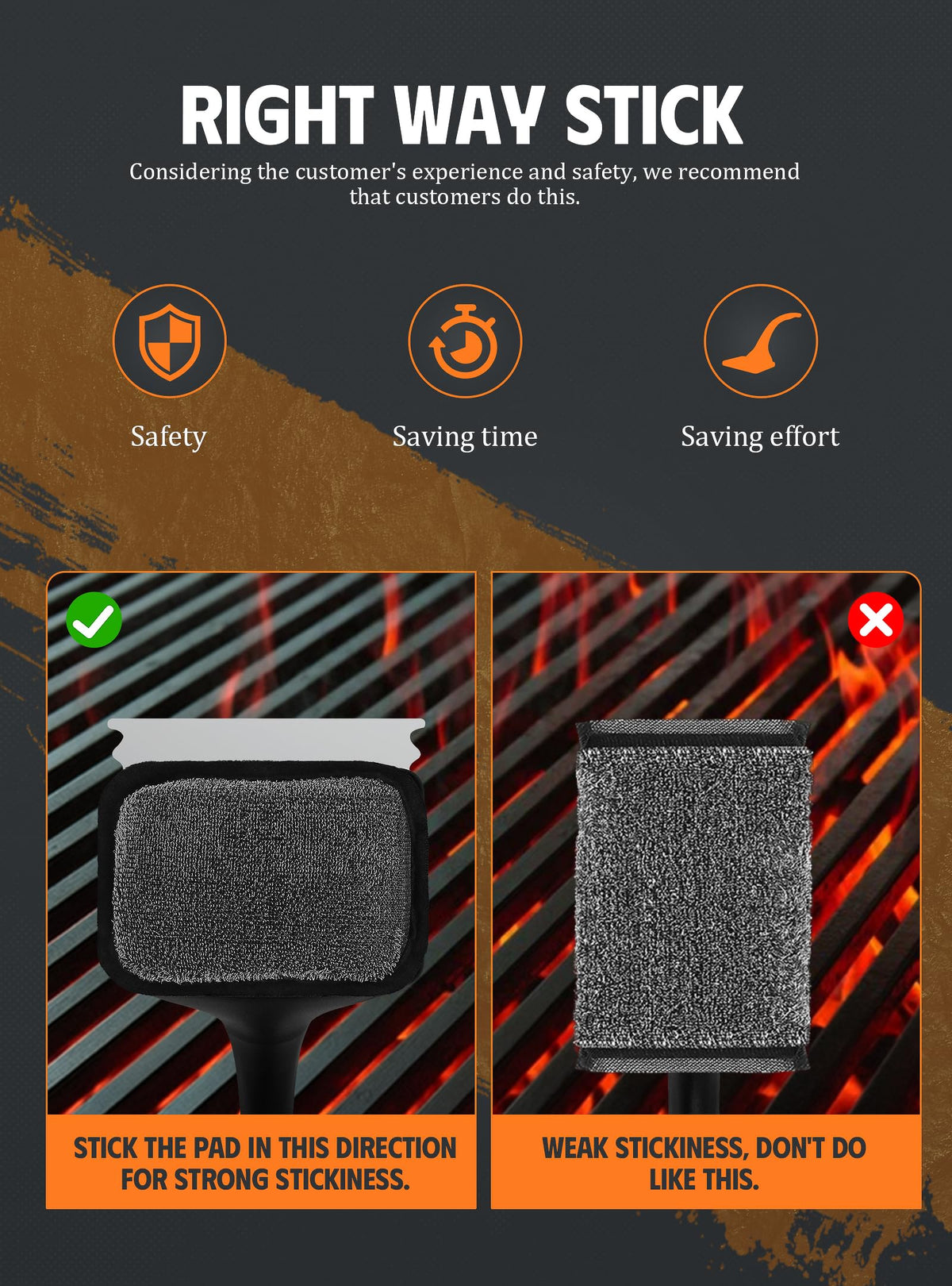 MEKER reusable 4-pack grill pad for durable refills.