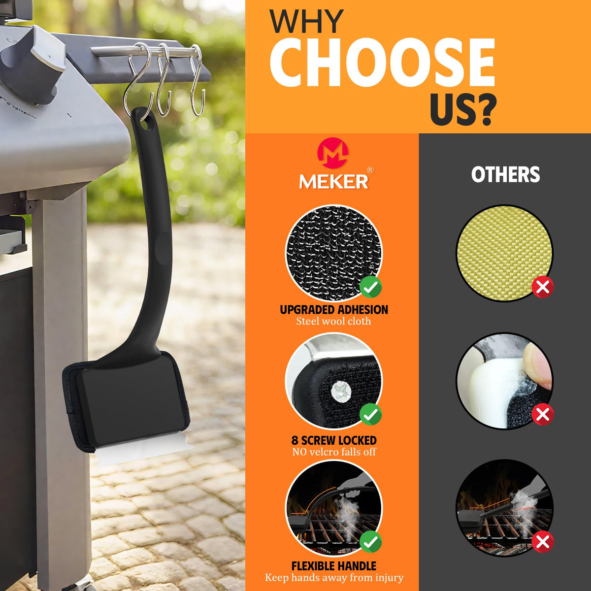 MEKER portable dunk-tank designed for on-the-go grilling cleanup.