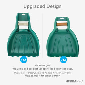 MEKKAPRO leaf scoops v2 comfort grip handles for easy raking