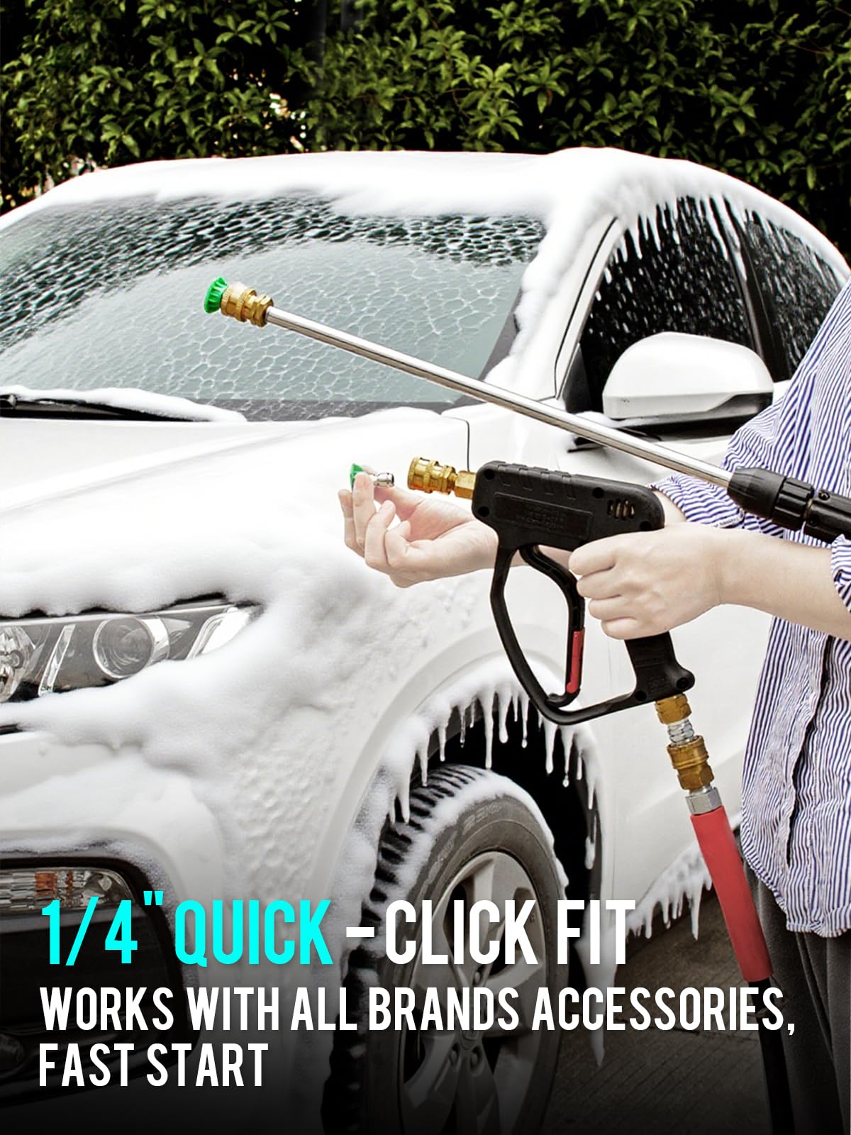 MEKOH Easy-pull trigger ergonomic handle for extended cleaning sessions.