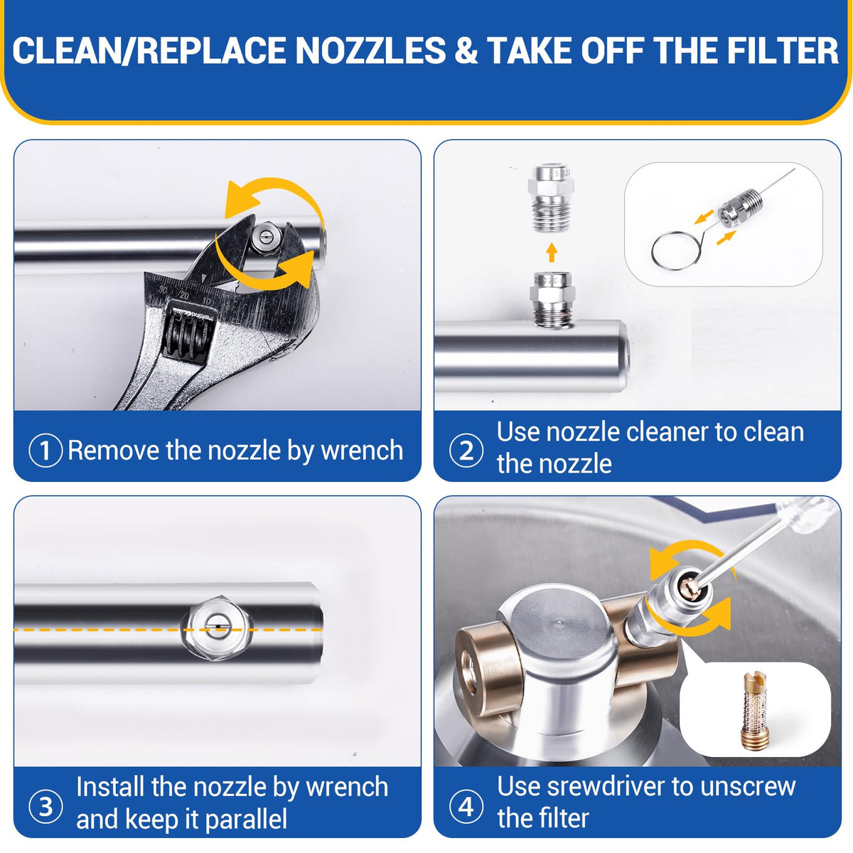 MEKOH spray bottle and accessories pack for detergent application