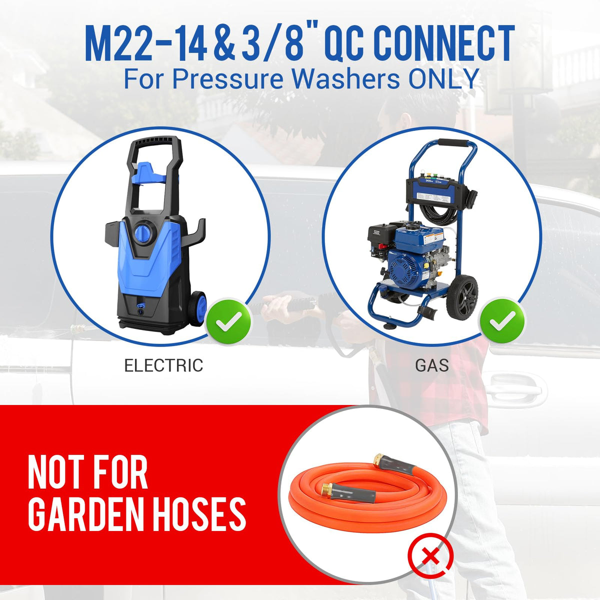 Stubby trigger handle compact design for easy control.