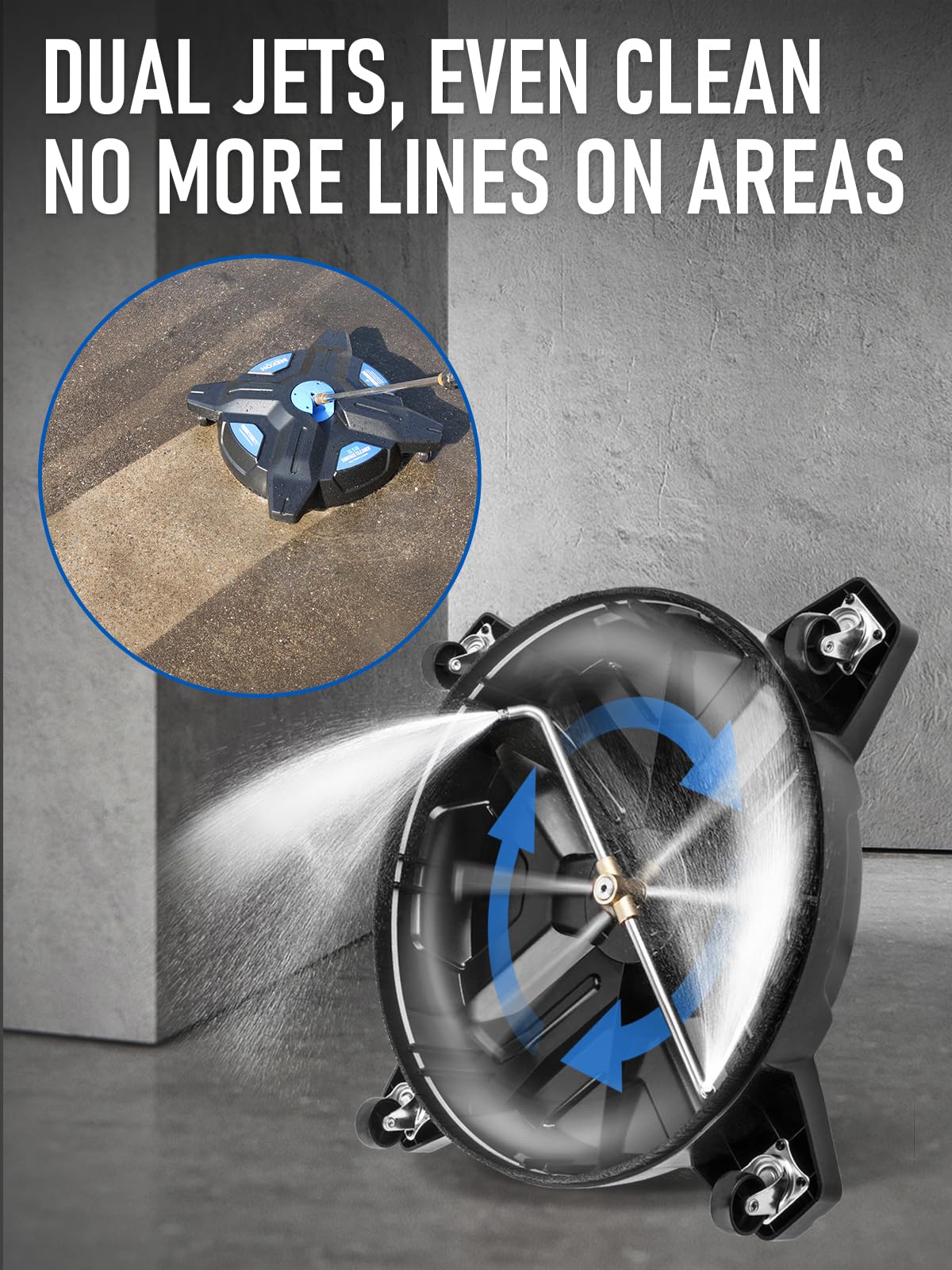 1/4 inch quick-connect for fast attachment to compatible washers