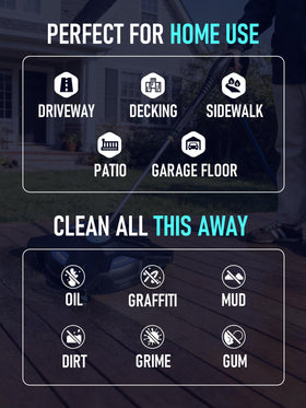 Wide cleaning path delivers uniform coverage on flat surfaces