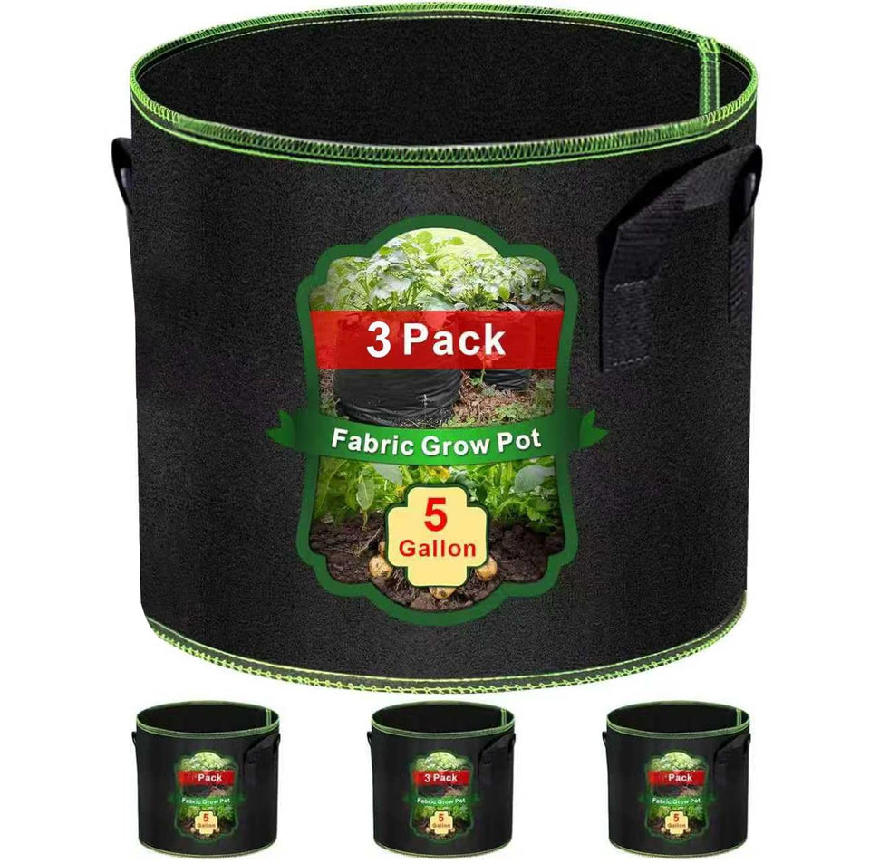 MEKOLIFE 5-gallon grow bag with breathable fabric for healthier roots and airflow