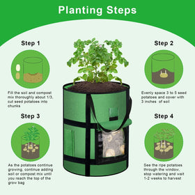 MEKOLIFE 7-gallon grow bag capacity suitable for Russet or Yukon Gold