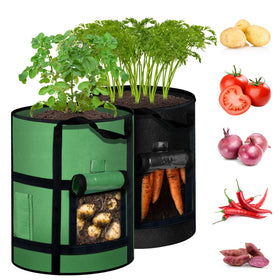 MEKOLIFE 7 gallon grow bag with viewing window for easy growth monitoring