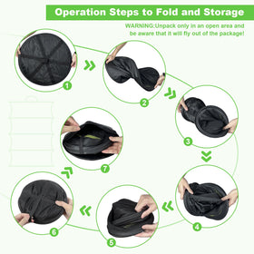 MEKOLIFE compact-folded storage with hooks shows space-saving design