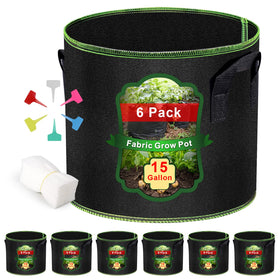 MEKOLIFE Grow Bags 15-gallon with handles for easy transport and versatile container gardening.