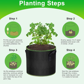 Reinforced seams and sturdy base on MEKOLIFE grow bag for reliable support