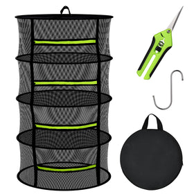 MEKOLIFE 4-layer herb drying rack outer view with sturdy mesh and foldable frame for easy setup