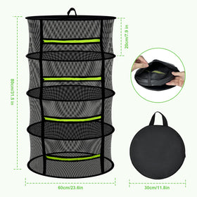 MEKOLIFE herb drying rack zipper closure close-up showing pest protection during drying