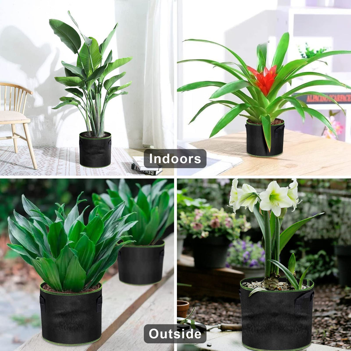 MEKOLIFE versatile grow bags suit root crops, fruits, herbs, and flowering plants.