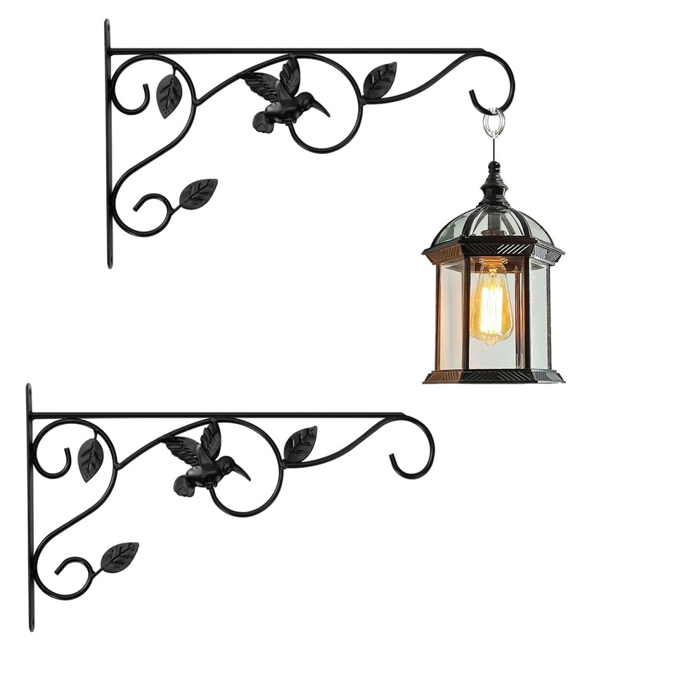 Mekpiwu bird-pattern wall hook for indoor plants; durable rust-resistant metal.