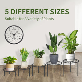 mekpiwu heavy-duty plant racks with sturdy base pillars support tall pots