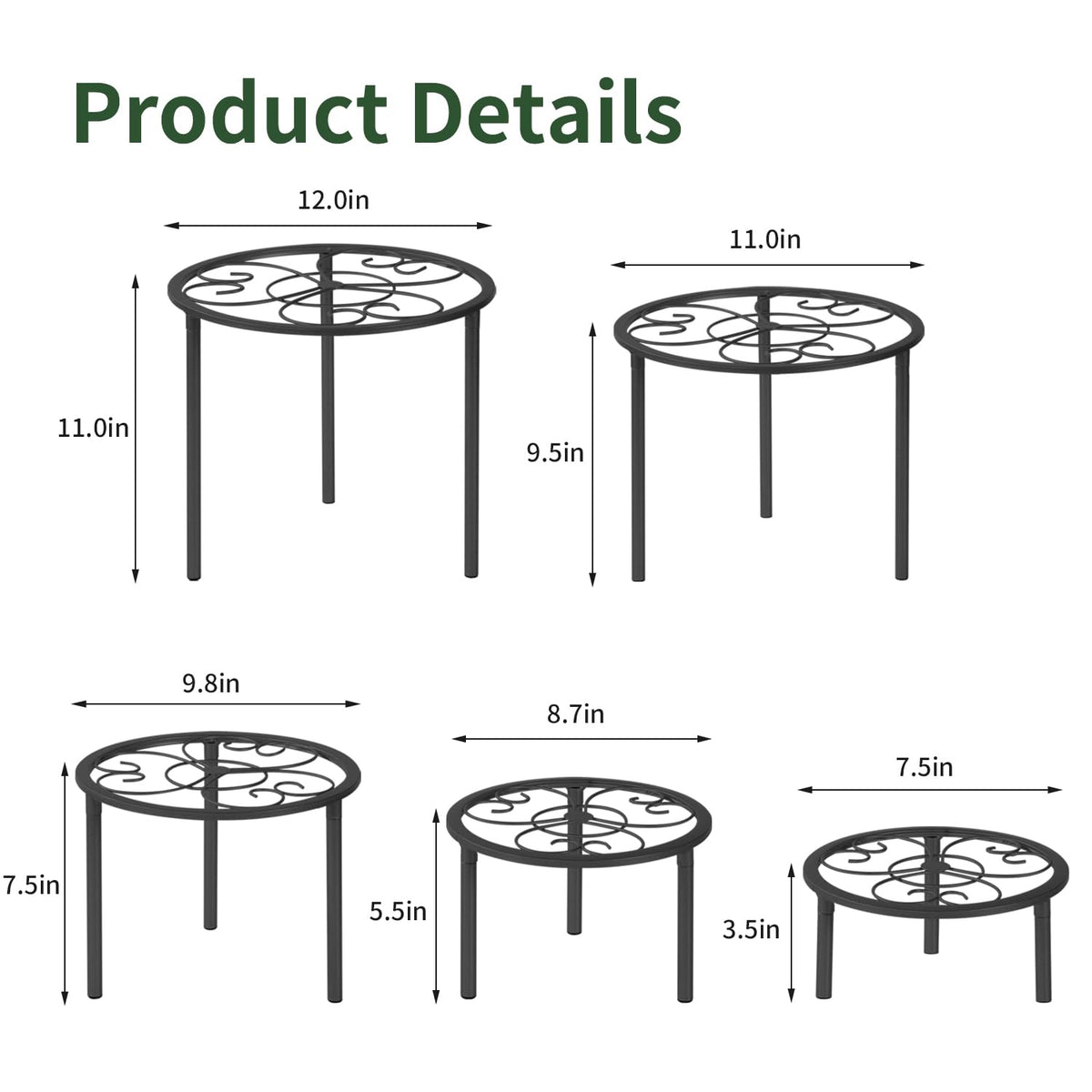 mekpiwu different sizes help organize varied potted plants with ease
