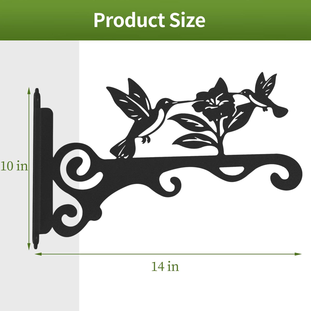 mekpiwu sturdy bracket supports hanging lanterns, chimes, and baskets