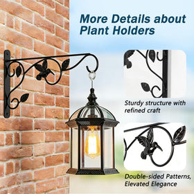 Mekpiwu wall hook supporting a decorative planter on balcony.