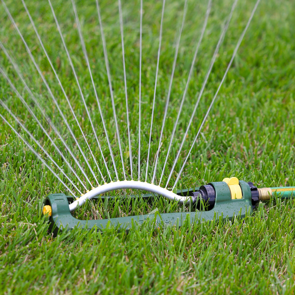 Product Adapter stays attached for quick hose-end connections