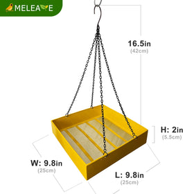 Meleave durable metal platform yellow top view emphasizes weather resistance