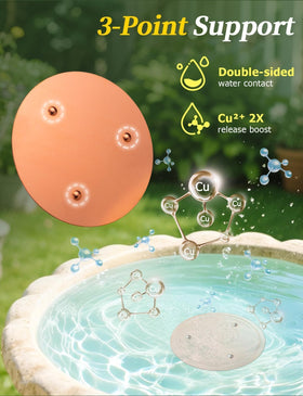 Mellbree Bird Bath Copper Disc compatible with non-metallic basins in use