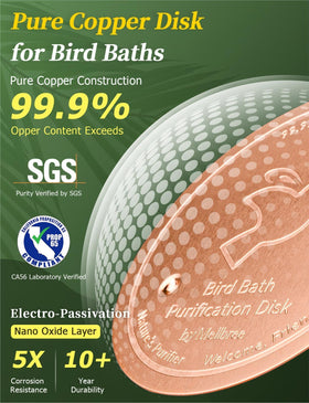 Mellbree copper disc compatible with nonmetallic basins like stone and plastic.