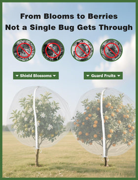 Mellbree drawstring securement around plant for protection