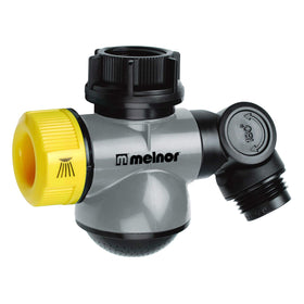 Melnor Relaxgrip wash-fill hub enabling quick rinsing without removing the hose.