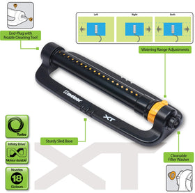 Melnor 65056-AMZ Quick-Connect Adapter enables fast attach and detach.