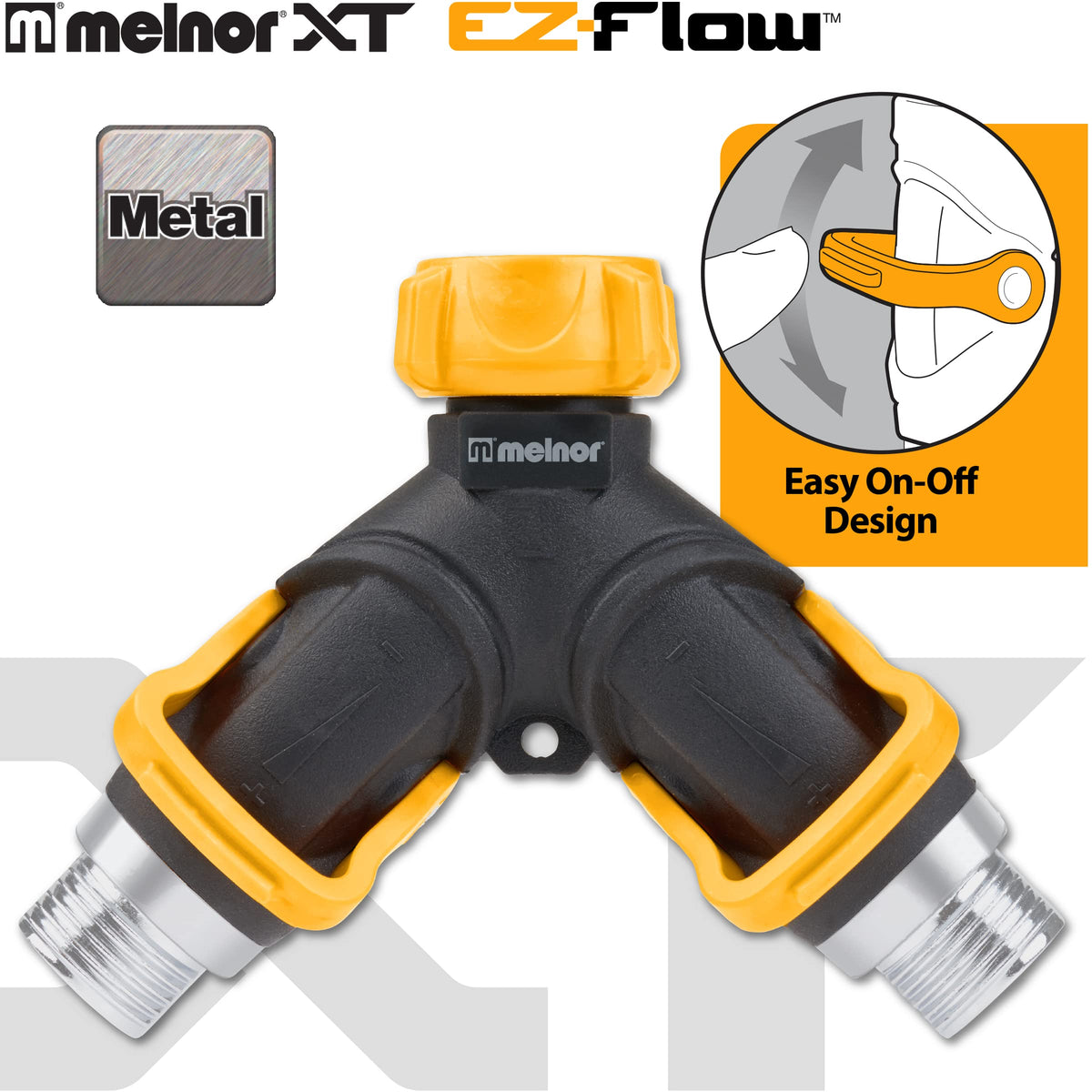 Melnor 65170AMZ metal hose threads ensure a secure connection