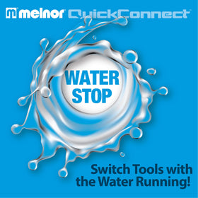 Melnor end connector demonstrates secure, lockable connection during continuous watering