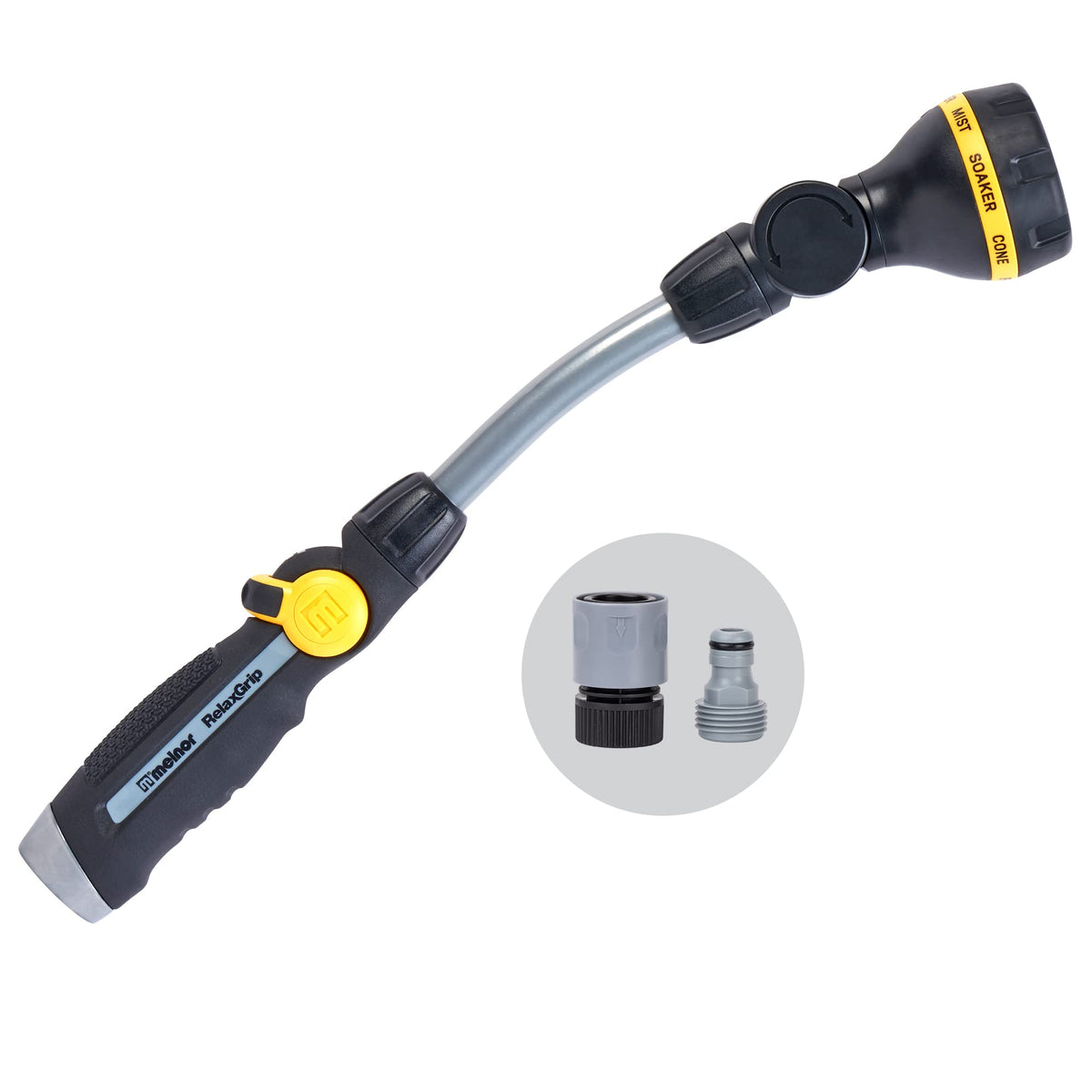 Melnor RelaxGrip 16-inch wand with pivoting head for easy reach